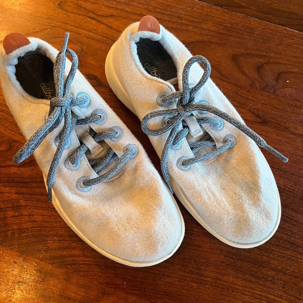 Allbirds Wool Runner Womens 7 Light Grey Merino Wool‎ Sustainable Sneakers